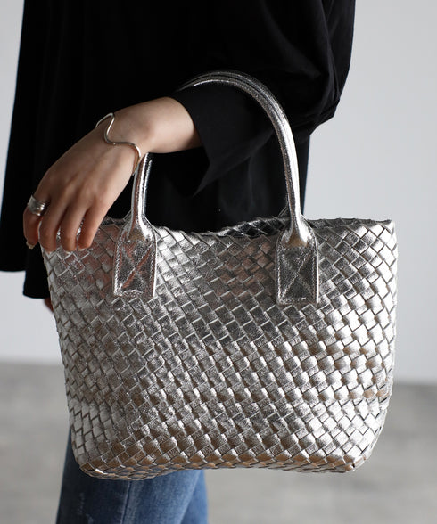 【雑誌掲載】メタリックメッシュトートバッグポーチセット 17-1015